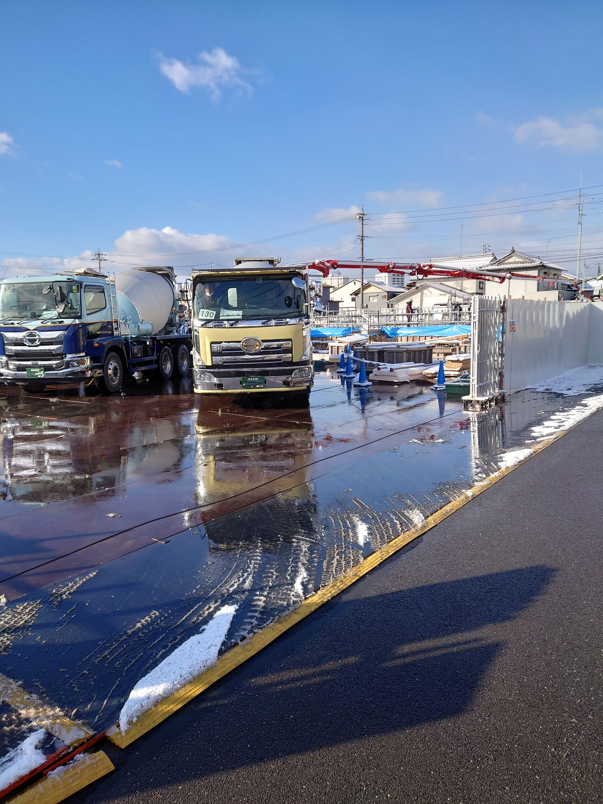 岐阜県大垣市にて生コン作業に伴う交通誘導に行ってきました。